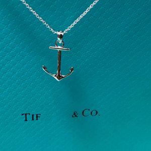 Tiffanyjewelry luxe Tiffanybead hanger kettingen dames designer sieraden mode straat klassieke dames schip anker ketting vakantiegeschenken