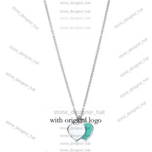 Tiffanyjewelry ketting hanger kettingen vrouwelijke sieraden voortreffelijke officiële klassieke Co Blue Heart Luxury -kwaliteit ontwerper Bracelet Tiffanyjewelry A2D6
