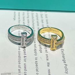 TiffanyJewelry Ring Designer for Women Jewelry T1 Diamond High Edition 18K Rose Gold Fashion Couple Simple ANILLOS 9KFX 9KFX 9KFX SBJD SBJD