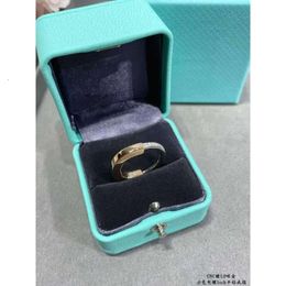Tiffanyjewelry Ring Ring ketting Topkwaliteit Designer Diamond Jewlery Rings voor dames vinger Anillos diamant set ushaped borgring met V goud geëlektropleerd 18K 722