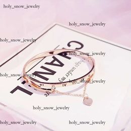 TiffanyJewelry Wholesale - Rose Gold Bracelets en acier inoxydable Bangles TiffanyJewelry Bracelet Femme Coeur Forever Love Brand Charme Bracelet Bracelet Femmes Bijoux 8744