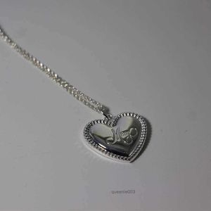 Tiffanylise Ketting Hart Merk Vrouwelijke Vormige Engelse Hangende Tag Rose Goud Sterling Zilver 925 Sleutelslot Bone Ku87