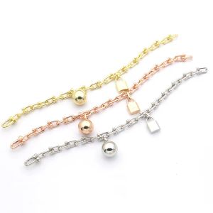 Tiffanylris 2bpd Pulseras con dijes Populardesigner Cadena de joyería Pulsera en forma de U de una sola capa Oro / plata / rosa como regalo de Navidad de boda