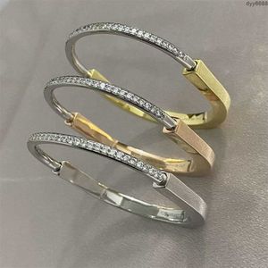 Tiffanylris armband ketting diamant kleurrijk slot 925 sterling zilveren armband 18k roségoud damesmode armband