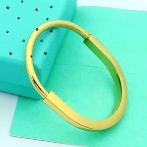 Tiffanylris armband Luxe Designer hoefijzervormige titanium stalen armband titanium staal roségouden armband sieraden