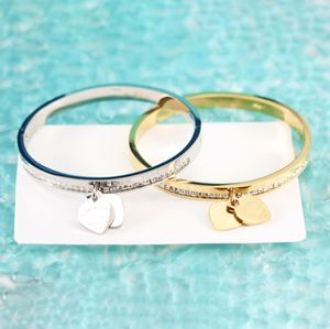Tiffanylris armband Luxe Ontwerpers Armband gouden armband voor vrouwen Liefde Sieraden Stempel graveren brief Armband Mode Elegante Sieraden Verjaardagscadeau