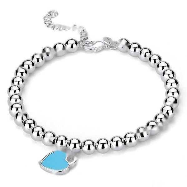 Tiffanylris Charm Bracelets Designer Bracelet pour les femmes aiment les bijoux de luxe Argent Rouge Bleu Rose Titane Chaîne Enseignants Cadeau 1vb5