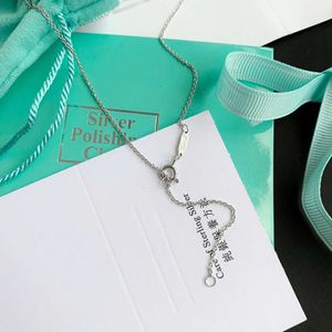 Tiffanylris ecklace T Familie Puur Zilver S925 Mode Kruisketting Volledige Diamanten Kraagketting Dames Eenvoudige Hanger Live-uitzending Ontwerper Sieraden tiff