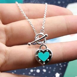 Tiffanylris ecklaces ketting t 925 sterling zilver liefde Ot gesp hartvormige hanger ketting stropdas kleine menigte kraag Chainmc5f