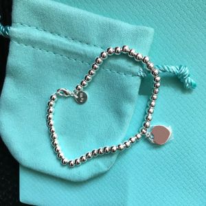 Tiffanylris Nieuw Design Vrouwen Kralenarmbanden Sterling Sier Topkwaliteit Rood Roze Blauw Hart Charme Sieraden voor Lady Gift met originele doos Ptu2