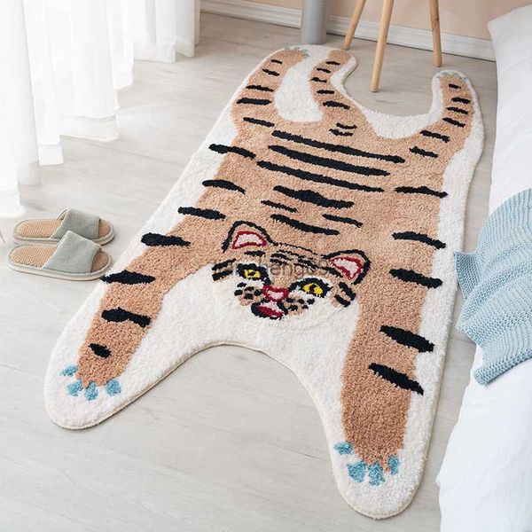 Tapis de tigre pour salon mignon dessin animé chambre tapis anti-dérapant chevet enfants chambre tapis de sol absorbant l'eau tapis de bain décor à la maison L230619