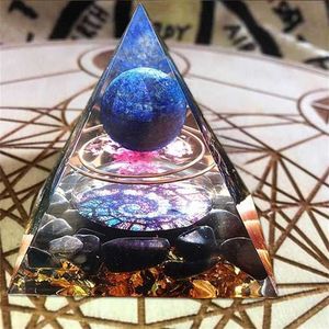 Oeil de tigre Cristal Sphère Obsidienne Quartz Orgone Pyramide 60MM Reiki Énergie Guérison Chakra Méditation 211108