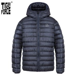 TIGER FORCE hommes veste d'hiver décontracté à capuche coton marque vêtements vestes mode décontracté en plein air hommes manteau parkas 7071 210819