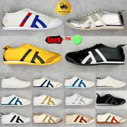 Tiger Mexico 66 Chaussures décontractées Femmes hommes Designer Chaussures toile baskets Tigers Noir blanc bleu rouge jaune beige bas trahison en cuir à glissière à lacets à lacets