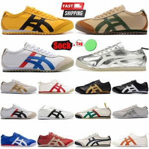 Tiger México 66 Tigres zapatos casuales zapatos para correr lienzo de verano mexico66 para hombres combinación de látex combinación de plantilla de placa de solilla