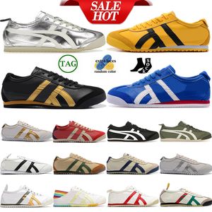 Tiger Mexico 66 Tigers Casual Chaussures Chaussures Onitsukass Summer Canvas Series Hommes Femmes Argent Off Birch Vert Rouge Jaune Peacoat Baskets de créateurs d'extérieur Slip-on