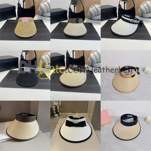 Zomer Strand Vizier Brief Afdrukken Lege Top Cap Bal Cap Mannen Vrouwen Zonwering Stro Cap Outdoor Reizen Zonnehoed Merk Cap