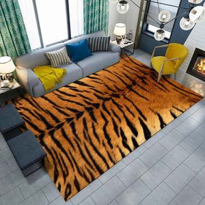 Tijgerafdruk Tapijt Wild dierenbontpatroon voor woonkamer Home Decor Gebied Tapijt Skinbont Luxe zacht tapijt perfect in de slaapkamer