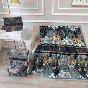 Manta de terciopelo con estampado de tigre para el hogar, funda cálida para sofá, suministros de ropa de cama de diseño Retro sin caja, 222W