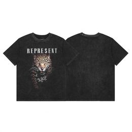 coton imprimé tigre Representdesigner t-shirts lettre de coton designer oversize hiphop rue Hip Hop Streetwear Tops Vêtements Vêtements r e p r e s e n ts