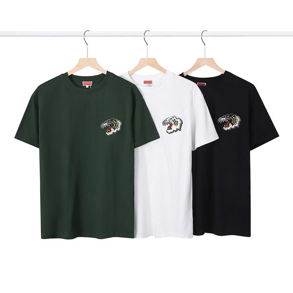 Tigre T-shirts Hommes T-shirts Femmes Marque À Manches Courtes Motif Occasionnel T-shirts Lettre Broderie Été Vert Amoureux Vêtements S-XL