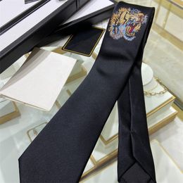 Tigre Cravate Designer Hommes Sergé Cravates Affaires Casual Cravate En Soie Haute Qualité Mode Porter Accessoires Avec Boîte