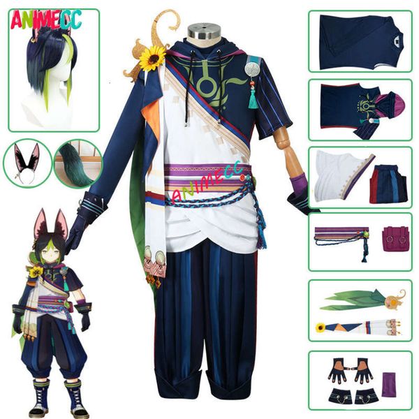 Tighnari Genshin Impact Cosplay Pruik Schoenen Oren Tas Staart Anime Game Kleding Halloween Kostuum voor Vrouwen Mannen Meisjes cosplay