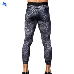 Panty 2020 Nieuwe heren 3D -print Compressie panty's lopen sportgym leggings mannelijke fitness capris broek 3/4 kalf lengte elastische broek