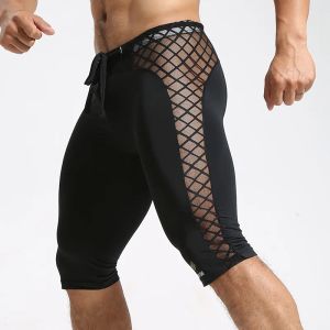 Panty Men Compressie Panty's Grid Stitching QuickDrying Running Running Basketball Sports Leggings Gym Manne Fitness Training Training Shorts