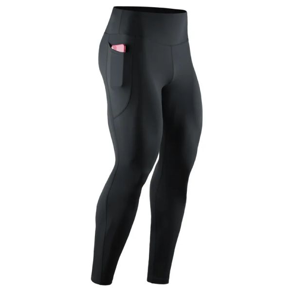 Collants pour hommes sports lycra coulant leggings collants avec pantalon de compression à taille haute