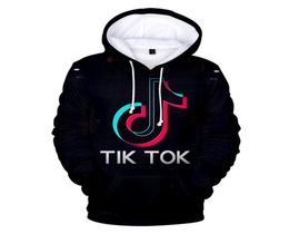 TIK TOK 3D -print Vrouwers Hoodies Sweatshirts Harajuku Streetwear Hip Hop pullover Hooded Jacket Vrouwelijke Tracksuit UniSex Tops4711469