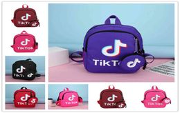 Tik Tok Designer Backpack Girls Boys Kids Fashion School Bag Letter Gedrukte studenten Backpacks canvas schoudertassen Crossbody Bags1346515