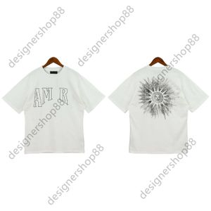 Tik Tok Influencer Zelfde Designer Merk Puur Katoen Zomer Nieuwe Ronde Hals Los T-shirt met korte mouwen Heren en Dames High Street Unisex Dubbele zandstof