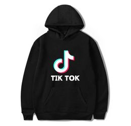 Tik Tok Note-suéter con capucha para mujer, ropa de moda con estampado de letras, suéter informal con capucha, camiseta de Color sólido 4XL5065127