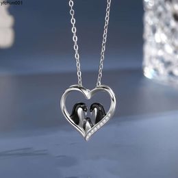 Tiktok – collier pingouin d'affection familiale, pendentif d'amour, cadeau de saint valentin pour femme, offre spéciale