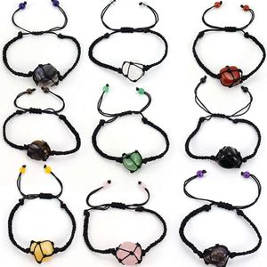 Tiktok Live tissé à la main noir Jade fil cristal cristal d'origine Bracelet Bracelet Bracelets Bracelets pour filles, bijoux perlées