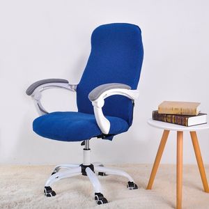 Tiktok Office Chair Cover Spandex voor Studie Kantoor Computer Fauteuil Slipcover Elastische Gray Black Navy Wine 1 PC 201123