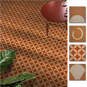 Tegels 200 mm Retro Net Rood Hotel Badkamer Anti Slip Floor Tile Art Orange Wall Brick