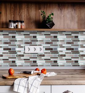 Tegelschil en stok zelfklevende verwijderbare stok op keuken Backsplash Badkamer 3D Epoxy Wall Sticker Wallpaper Tiles Stickers MU5876385
