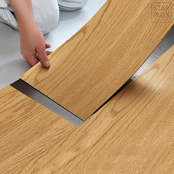 Carrelage Autocollants Bois Grain Plancher Style Moderne PVC Sticker Mural Étanche Auto-adhésif pour Salon Toilette Cuisine Décor À La Maison 230707