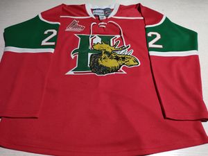 Personnalisé # 22 NATHAN MacKINNON HALIFAX MOOSEHEADS Vintage Hockey Jersey ou personnalisé n'importe quel numéro de nom rétro Jersey S-5XL