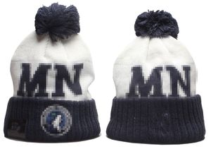 Timberwolves bonnets Minnesota équipe de basket-ball nord-américaine Patch latéral hiver laine Sport tricot chapeau casquettes de crâne A1