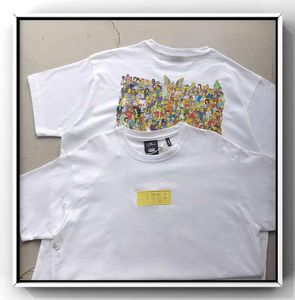 Estilo de tiempo Kith x Simpson co marca dibujos animados payaso familia po colección familia camiseta impresa manga corta nueva moda 9435806