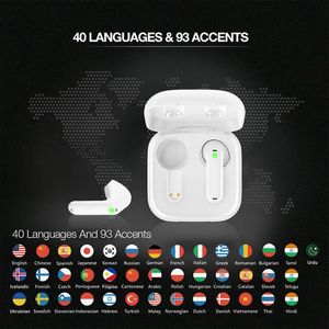 TimeKettle WT2 Edgew3 Traductor simultané Translator Earbuds Voice Multi Langues Traduisez le casque pour la réunion de voyage d'affaires 240430