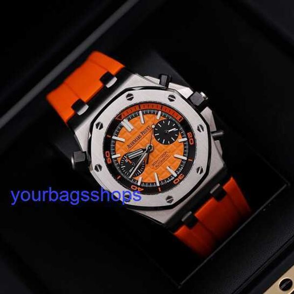 Timeless AP Reloj de pulsera Royal Oak Offshore 26703ST Reloj deportivo para hombre Acero de precisión Naranja Automático Mecánico Suizo Mundialmente famoso Vestido de negocios Reloj de moda