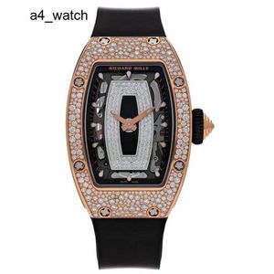 Montre intemporelle élégance montre-bracelet RM montre-bracelet RM07-01 femme or Rose Agate neige diamant serti RM07-01 JY
