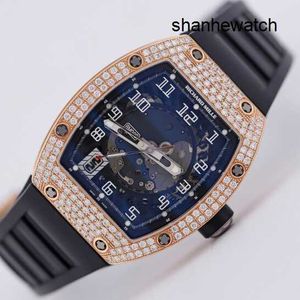 Tijdloze horloges Fancy Watch RM Watch RM005 Herenserie 18k roségoud met diamanten achterkant Datumweergave Automatische mechanische horloges Chronograaf