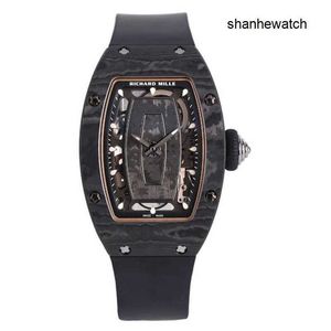 Tijdloze horloges Fancy Watch RM Watch Series RM07-01 Koolstofvezel titanium metaal Modieus dameshorloge