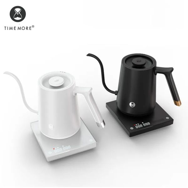 TIMEMORE Fish – bouilloire électrique intelligente à col de cygne, 600, 800ml, 220V, contrôle de la température de la chaleur Flash, Pot pour la cuisine, 231225