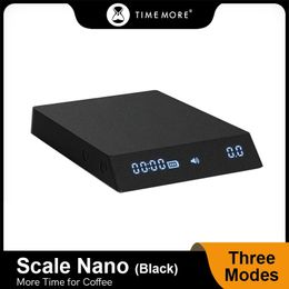 Timemore Store Black Mirror Nano Espresso Coffee Kitchen Scale Panneau Panneau de pesée avec le temps USB Mini Digital Donnez le MAT 240508